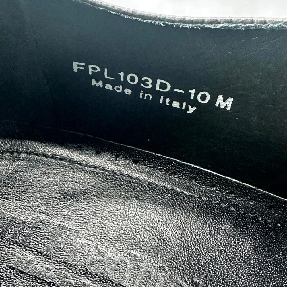 Paul Fredrick Italian Leather Monk Strap Dress‎ Shoes Black Textured 10M – & Box